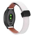 For Garmin Move Sport Slim Magnetic Buckle 20mm Microfiber Leather Watch Band(Apricot) - 1