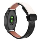 For Garmin Forerunner 158 Slim Magnetic Buckle 20mm Microfiber Leather Watch Band(Black+Apricot) - 1