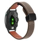 For Garmin Forerunner 245 Music Slim Magnetic Buckle 20mm Microfiber Leather Watch Band(Caramel Macchiato) - 1