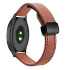 For Garmin Vivomove Style Slim Magnetic Buckle 20mm Microfiber Leather Watch Band(Mocha Brown) - 1