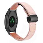 For Garmin Vivomove HR Sport Slim Magnetic Buckle 20mm Microfiber Leather Watch Band(Sakura Pink) - 1