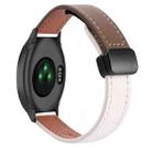 For Garmin Vivomove HR Sport Slim Magnetic Buckle 20mm Microfiber Leather Watch Band(Apricot+Caramel Macchiato) - 1