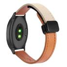 For Garmin Vivomove 3 Slim Magnetic Buckle 20mm Microfiber Leather Watch Band(Aimaorange+Cream Apricot) - 1