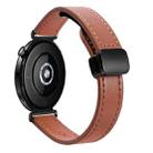 For Huawei Watch GT 4 41mm 18mm Slim Magnetic Buckle Microfiber Leather Watch Band(Mocha Brown) - 1