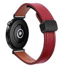 For Huawei Watch GT 4 41mm 18mm Slim Magnetic Buckle Microfiber Leather Watch Band(Wine Red) - 1