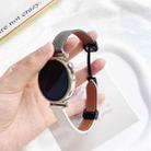 For Huawei Watch GT 4 41mm 18mm Slim Magnetic Buckle Microfiber Leather Watch Band(Apricot+Avocado Green) - 3