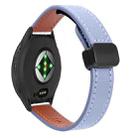 For Garmin Venu 3S 18mm Slim Magnetic Buckle Microfiber Leather Watch Band(Lavender) - 1