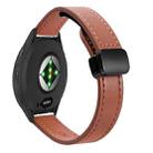 For Garmin Venu 3S 18mm Slim Magnetic Buckle Microfiber Leather Watch Band(Mocha Brown) - 1