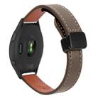 For Garmin Forerunner 265S 18mm Slim Magnetic Buckle Microfiber Leather Watch Band(Caramel Macchiato) - 1