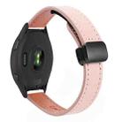 For Garmin Forerunner 265S 18mm Slim Magnetic Buckle Microfiber Leather Watch Band(Sakura Pink) - 1