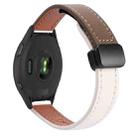 For Garmin Forerunner 265S 18mm Slim Magnetic Buckle Microfiber Leather Watch Band(Apricot+Caramel Macchiato) - 1