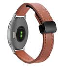 For Garmin Venu 2S 18mm Slim Magnetic Buckle Microfiber Leather Watch Band(Mocha Brown) - 1