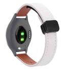 For Garmin Vivoactive 4S 18mm Slim Magnetic Buckle Microfiber Leather Watch Band(Apricot) - 1
