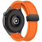 For Samsung Galaxy Watch 3 45mm Window Blind Magnetic Buckle 22mm Silicone Watch Band(Orange) - 2