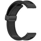 For Samsung Galaxy Watch 3 45mm Window Blind Magnetic Buckle 22mm Silicone Watch Band(Black) - 3