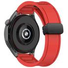 For Samsung Galaxy Watch 3 45mm Window Blind Magnetic Buckle 22mm Silicone Watch Band(Red) - 2