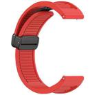 For Samsung Galaxy Watch 3 45mm Window Blind Magnetic Buckle 22mm Silicone Watch Band(Red) - 3