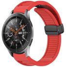 For Samsung Galaxy Watch 46mm Window Blind Magnetic Buckle 22mm Silicone Watch Band(Red) - 1