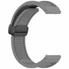 For Samsung Galaxy Watch 46mm Window Blind Magnetic Buckle 22mm Silicone Watch Band(Dark Grey) - 3