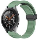 For Samsung Galaxy Watch 46mm Window Blind Magnetic Buckle 22mm Silicone Watch Band(Pine Green) - 1