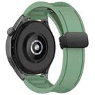 For Samsung Galaxy Watch 46mm Window Blind Magnetic Buckle 22mm Silicone Watch Band(Pine Green) - 2