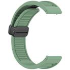 For Samsung Galaxy Watch 46mm Window Blind Magnetic Buckle 22mm Silicone Watch Band(Pine Green) - 3