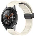 For Samsung Galaxy Watch 46mm Window Blind Magnetic Buckle 22mm Silicone Watch Band(Starlight) - 1