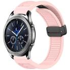 For Samsung Galaxy Gear S3 Classic Window Blind Magnetic Buckle 22mm Silicone Watch Band(Pink) - 1