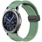 For Samsung Galaxy Gear S3 Classic Window Blind Magnetic Buckle 22mm Silicone Watch Band(Pine Green) - 1