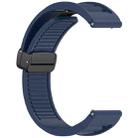 For Samsung Galaxy Gear S3 Classic Window Blind Magnetic Buckle 22mm Silicone Watch Band(Midnight Blue) - 3