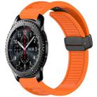 For Samsung Galaxy Gear S3 Frontier Window Blind Magnetic Buckle 22mm Silicone Watch Band(Orange) - 1