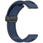 For Samsung Galaxy Gear S3 Frontier Window Blind Magnetic Buckle 22mm Silicone Watch Band(Midnight Blue) - 3