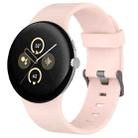 For Google Pixel Watch 3 45mm Solid Color Sports Silicone Watch Band(Pink) - 1