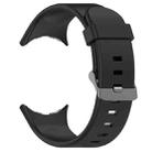 For Google Pixel Watch 3 45mm Solid Color Sports Silicone Watch Band(Black) - 2