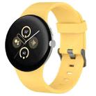 For Google Pixel Watch 3 45mm Solid Color Sports Silicone Watch Band(Yellow) - 1