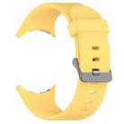 For Google Pixel Watch 3 45mm Solid Color Sports Silicone Watch Band(Yellow) - 2