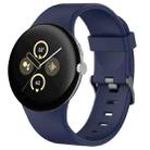 For Google Pixel Watch 3 45mm Solid Color Sports Silicone Watch Band(Midnight Blue) - 1