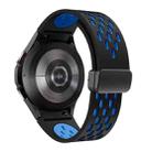 For Samsung Gear S2 Classic Two Color Magnetic Folding Black Buckle Silicone Watch Band(Black Sky Blue) - 2