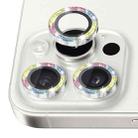 For iPhone 16 Pro / 16 Pro Max NORTHJO Glitter Camera Lens Protector Tempered Glass Metal Ring Film(Colorful) - 2