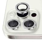 For iPhone 16 Pro / 16 Pro Max NORTHJO Rhinestone Camera Lens Protector Tempered Glass Metal Ring Film(Silver) - 2