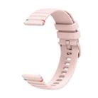 For Samsung Galaxy Watch FE 40mm Wavy Dotted Stitched 20mm Silicone Watch Band(Rose Pink) - 2