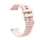 For Samsung Galaxy Watch FE 40mm Wavy Dotted Stitched 20mm Silicone Watch Band(Rose Pink) - 3