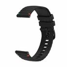 For Samsung Galaxy Watch 5 Pro 45mm Wavy Dotted Stitched 20mm Silicone Watch Band(Black) - 2