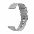 For Samsung Galaxy Watch 5 Pro 45mm Wavy Dotted Stitched 20mm Silicone Watch Band(Gray) - 2