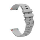 For Samsung Galaxy Watch 5 Pro 45mm Wavy Dotted Stitched 20mm Silicone Watch Band(Gray) - 3