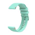 For Samsung Galaxy Watch 5 Pro 45mm Wavy Dotted Stitched 20mm Silicone Watch Band(Teal Green) - 2