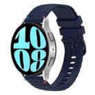 For Samsung Galaxy Watch 6 40 / 44mm Wavy Dotted Stitched 20mm Silicone Watch Band(Navy Blue) - 1