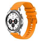 For Samsung Galaxy Watch 4 Classic 42 / 46mm Wavy Dotted Stitched 20mm Silicone Watch Band(Amber Yellow) - 1