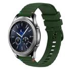 For Samsung Galaxy Gear S3 Classic Wavy Dotted Stitched 22mm Silicone Watch Band(Army Green) - 1