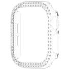 For Apple Watch Series 10 42mm Dual-Row Diamond Plating PC Hollow Watch Case(Transparent) - 2